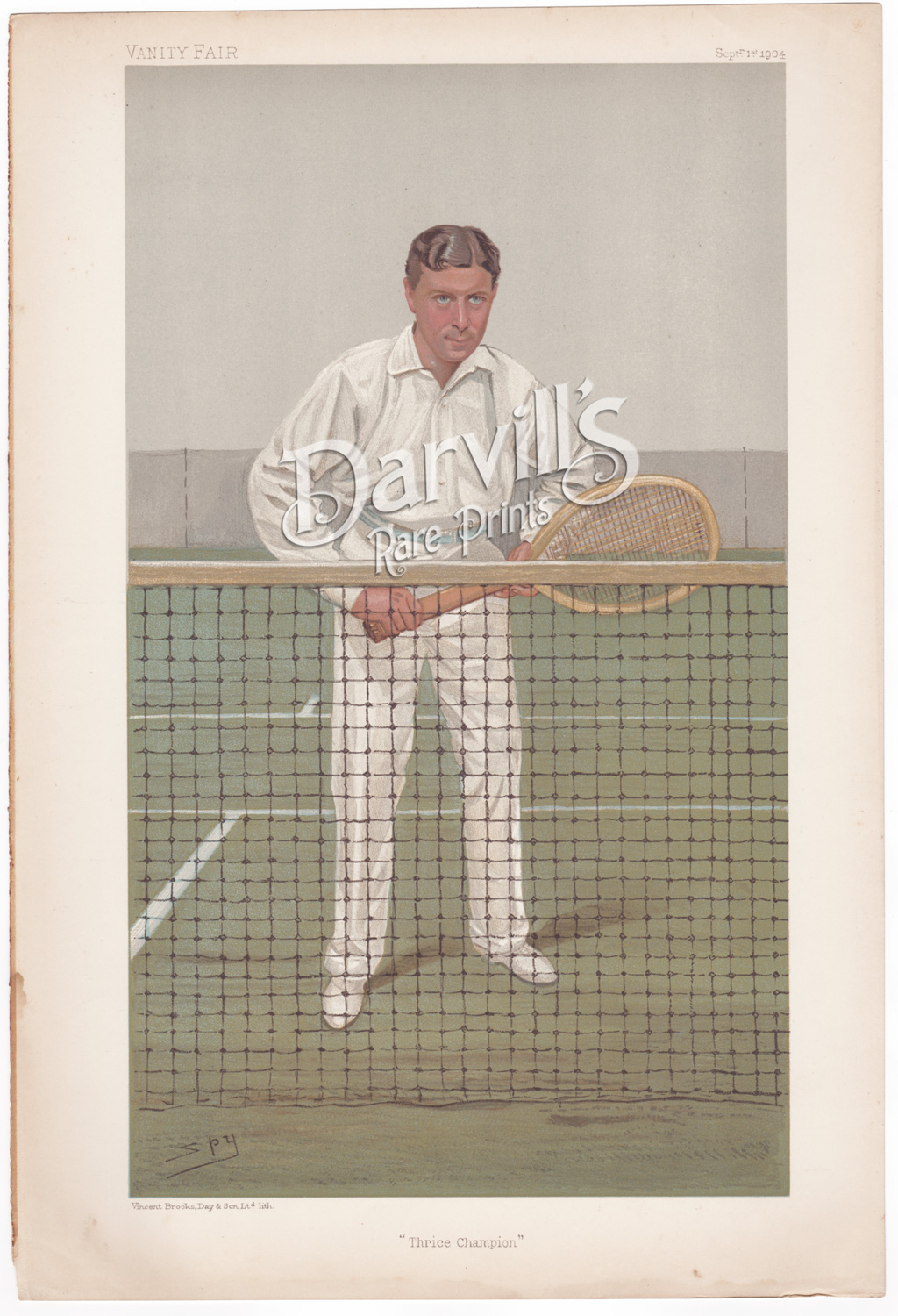 H L Dougherty Thrice Champion Tennis Sept 1 1904
